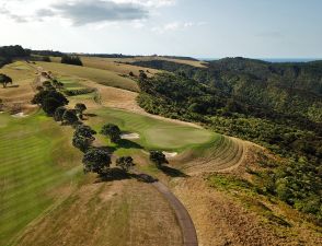 Kauri Cliffs 14th Aerial Reverse